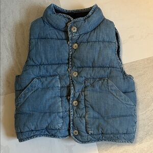 GAP Denim Blue Kids Puffer Vest